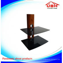 Wood Grain Tube DVD Glass Support